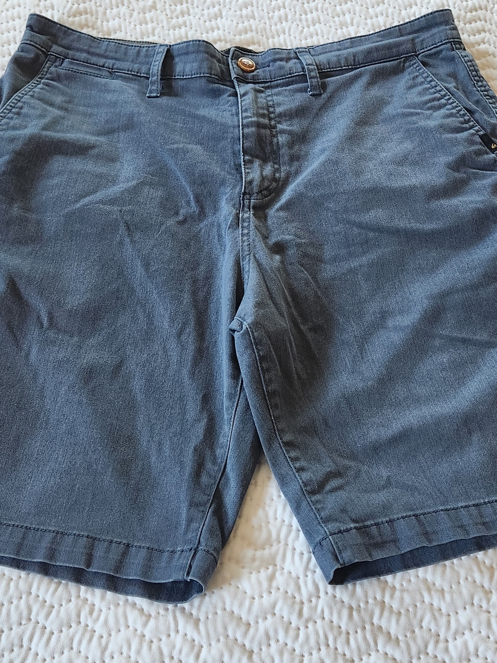 Quiksilver Men's Slate Blue Flat Front Shorts Size 34